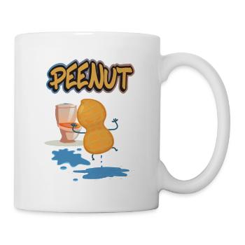 Peenut, funny peeing peanut - Mug - white - Right