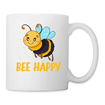 Bee Happy - Mug blanc - blanc - Droite
