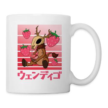 Wendigo Kawaii Strawberry Milk Shake Carton - Mug - white - Right