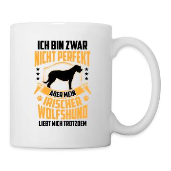 Mein Irischer Wolfshund liebt mich Irish Wolfhound - Tasse - Weiß - Rechts