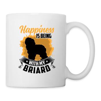 Briard me rend heureux Berger de Brie - Mug blanc - blanc - Droite
