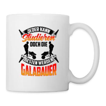 Besten werden Galabauer Gärtner Landschaftsbauer - Tasse - Weiß - Rechts