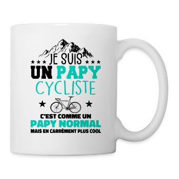 Retraite Papy Cycliste Carrément Plus Cool - Mug blanc - blanc - Droite