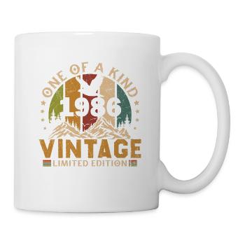 Jahrgang Geboren 1986 Geburtstagsgeschenk - Tasse - Weiß - Rechts