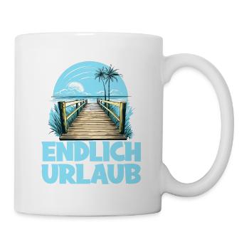 Urlaubsbereit Urlaub für einen Strandurlaub - Tasse - Weiß - Rechts