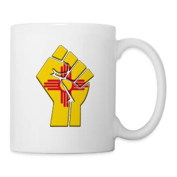 Flagge des Bundesstaates New Mexico Stolz Einfamilienhaus der Ureinwohner - Tasse - Weiß - Rechts