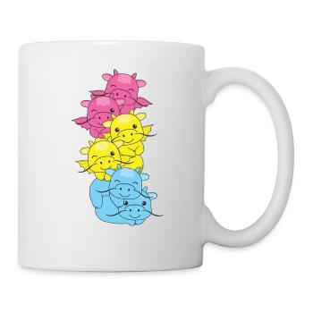 Pansexuell Flag Pride LGBTQ süßer Drache - Tasse - Weiß - Rechts