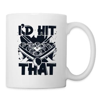 J’avais frappé ce billard de billard - Mug blanc - blanc - Droite