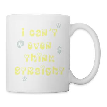 Je ne peux même pas penser à l’amour jaune Żółty - Mug blanc - blanc - Droite