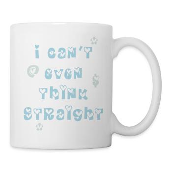 I Can't Even Think Straight Blue Błękitny Love - Mug - white - Right