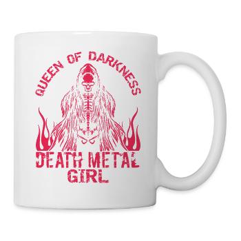Goth Rock Satan Girl Woman Festivals Death Metal - Tasse - Weiß - Rechts