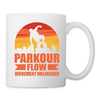 Parkour, Freerunning, Street Workout, Acrobatic - Tasse - Weiß - Rechts