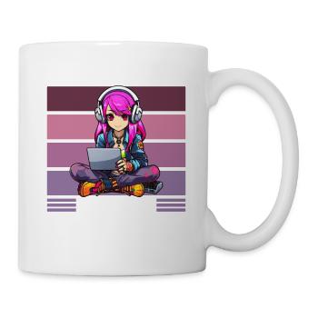 Gaming Konsole PC Zockerin Mädchen Gamer Girl - Tasse - Weiß - Rechts
