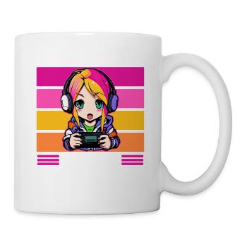 Gaming Konsole PC Zockerin Mädchen Gamer Girl - Tasse - Weiß - Rechts