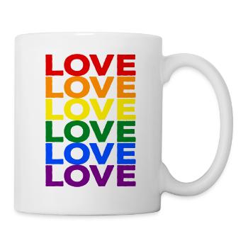 Pride LGBT Gay Love Rainbow LGBTQ CSD Gift - Mug - white - Right