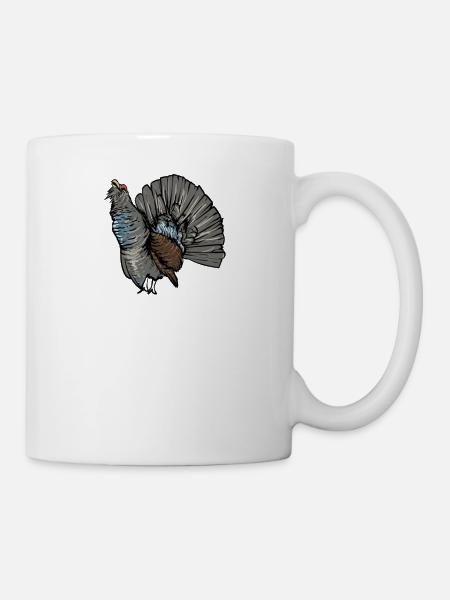 Auerhahn I Hühnervogel Auerhuhn Motiv für Jäger - Tasse - Weiß