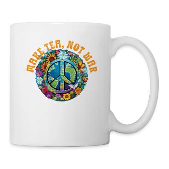 Hippie Peace Sign Peace Flowers Flower Child - Mug - white - Right