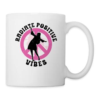 Hippie Peace Sign Peace Flowers Flower Child - Mug - white - Right