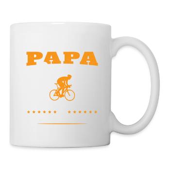 Ce papa cycliste est coole et authentique - Mug blanc - blanc - Droite