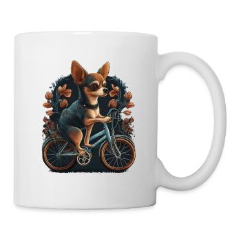 Chihuahua | Fahrrad | Hund | Radfahren | Radfahrer - Tasse - Weiß - Rechts