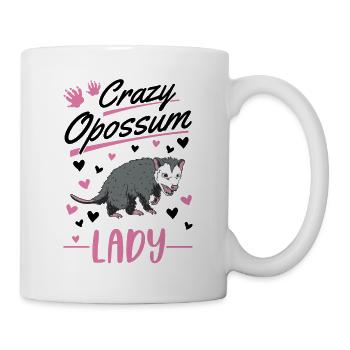 Opossum fou Femme Marsupial de l’opossum - Mug blanc - blanc - Droite