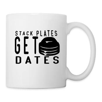 stack plates Get dates - Tasse - Weiß - Rechts