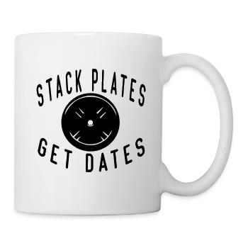 STACK PLATES GET DATES - Mug - white - Right