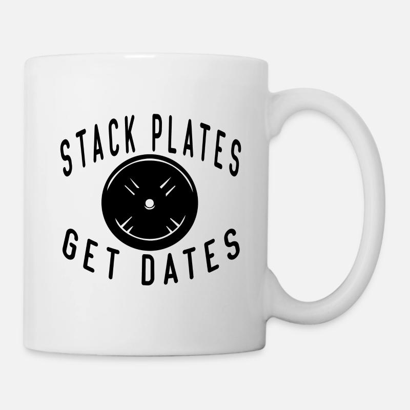 LES PLAQUES EMPILABLES OBTIENNENT DES DATES - Mug blanc - blanc