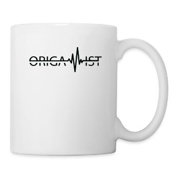 Origamist Origami Heartbeat Japanese Paper Folding - Mug - white - Right