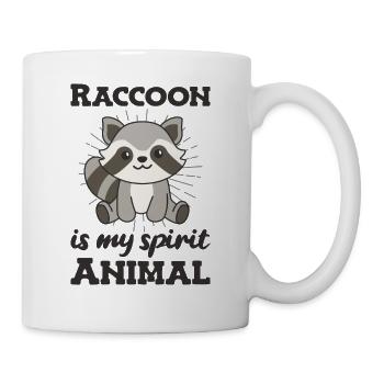 Le raton laveur est mon animal spirituel - mignon raton laveur - Mug blanc - blanc - Droite