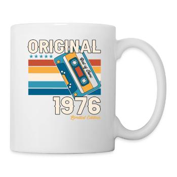 47. Geburtstag Mann Juni Jahrgang 1976 Kassette - Tasse - Weiß - Rechts