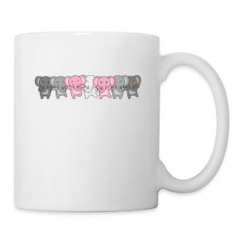 Demigirl Flag Pride LGBTQ Cute Elephant - Mug - white - Right