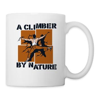 A Climber By Nature Bouldering Sport Climbing - Mug - white - Right