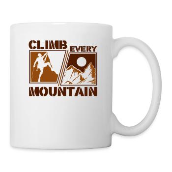 Climb Every Mountain Sport Climbing Speed Climbing - Mug - white - Right