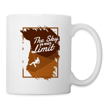 The Sky Is The Limit Alpinklettern Sportklettern - Tasse - Weiß - Rechts