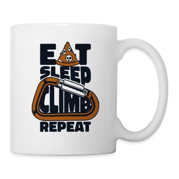 Eat, Sleep, Climb, Repeat, Bouldering, Speed Climbing - Mug - white - Right