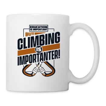 Education Is Important But Climbing Is - Mug - white - Right
