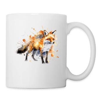 Fuchs Tierliebhaber Geschenk Wildtier Tier Motiv - Tasse - Weiß - Rechts