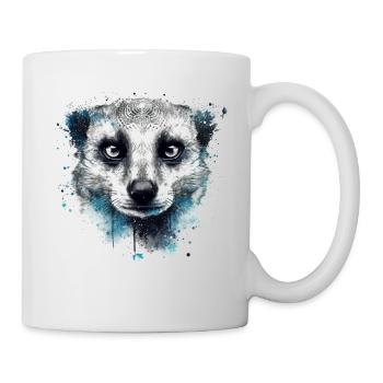 Erdmännchen Geschenk Tier Tiermotiv - Tasse - Weiß - Rechts