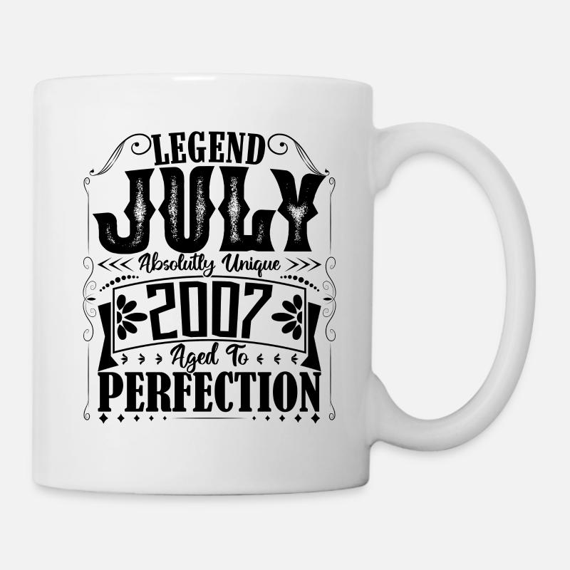 Juli 2007. Geburtstagsgeschenk Juli 2007. - Tasse - Weiß