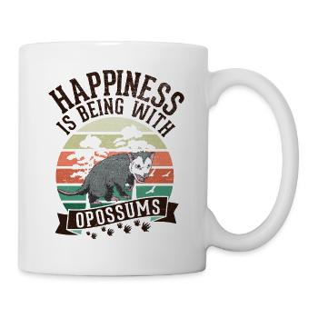 Opossum Lucky Marsupial Possum - Mug blanc - blanc - Droite