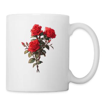 Cool Floral Red Roses Lover Novelty Flowers Humor - Mug - white - Right