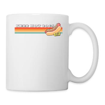 Keep Hot Dogs $ 1.50 Dollar Männer Frauen Vintage 4. - Tasse - Weiß - Rechts