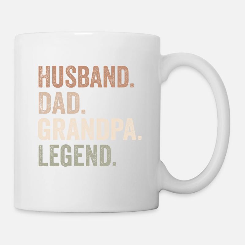 Husband Dad Grandpa Legend | Father's Day Gift - Mug blanc - blanc