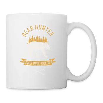 Bear Hunter Vintage Outdoor Hunting Funny Hunter - Mug - white - Right