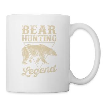 Bear Hunt Legend Brown Grizzly Hunter Funny - Mug - white - Right