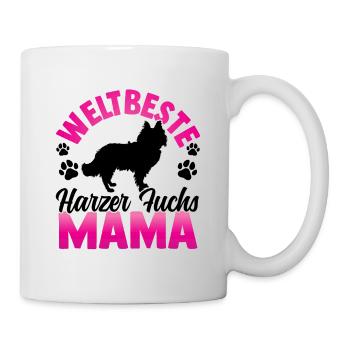 Beste Harzer Fuchs Mama altdeutscher Hütefuchs - Tasse - Weiß - Rechts