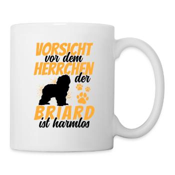 Vorsicht vor dem Briard Berger de Brie - Tasse - Weiß - Rechts