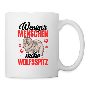 Mehr Wolfsspitz Deutscher Keeshond - Tasse - Weiß - Rechts