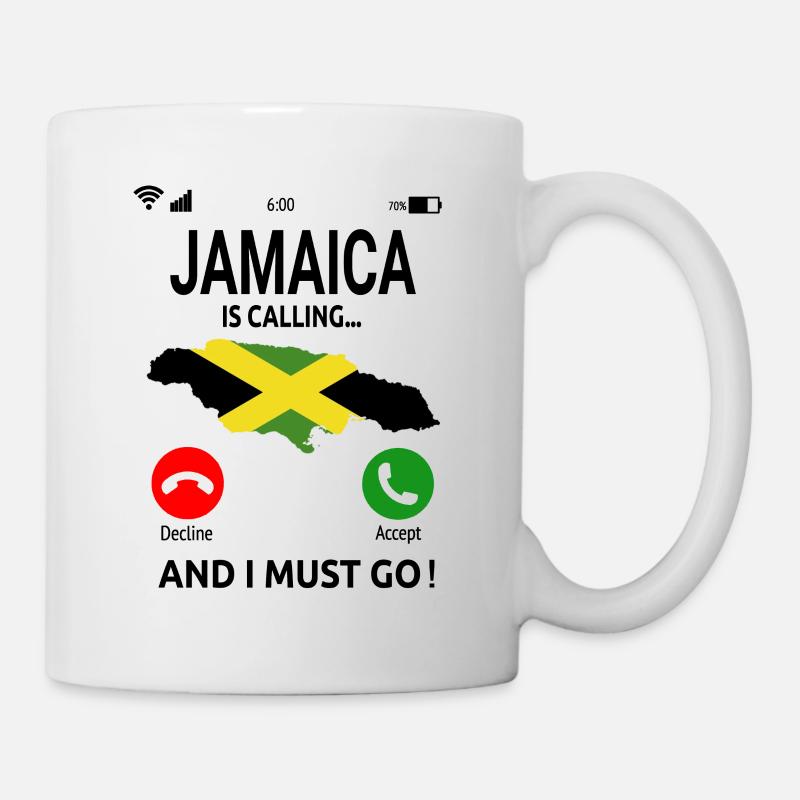 Jamaica Is Calling Karibik Urlaub - Tasse - Weiß
